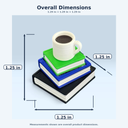 FDGT126 - Tea Time Book Stack Clicker - Dimension Infographic