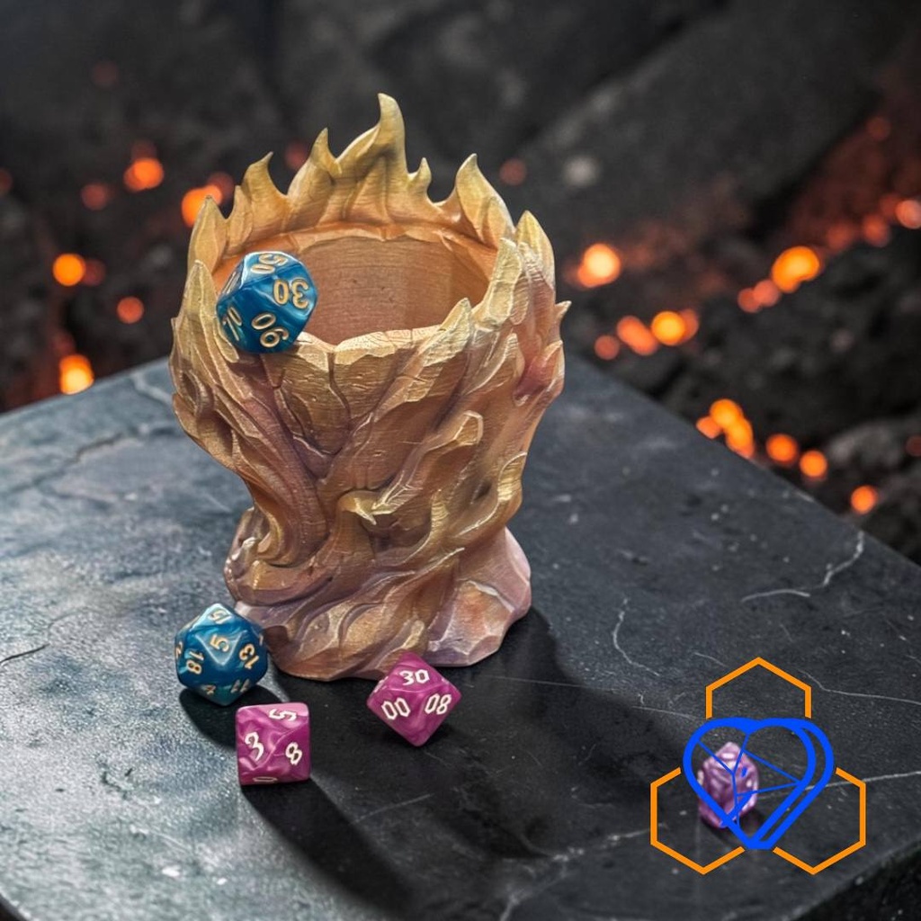 Flaming Dice Cup