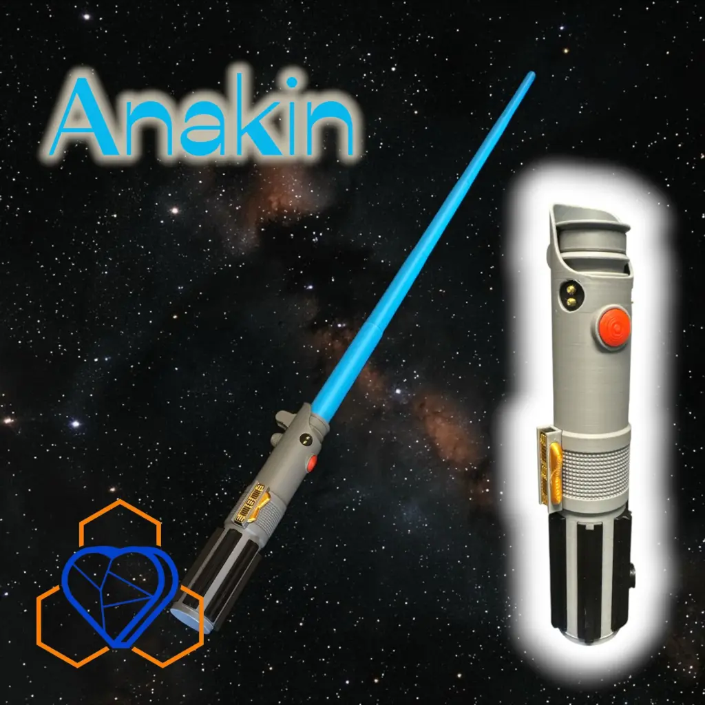 Anakin Skywalker Inspired Collapsible Lightsaber Replica | Blue Blade Cosplay Prop Display
