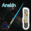 Anakin Skywalker Inspired Collapsible Lightsaber Replica | Blue Blade Cosplay Prop Display