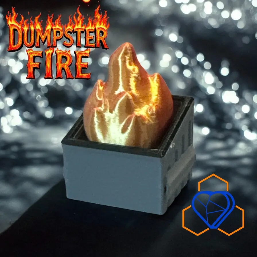 Flaming Dumpster Fire Fidget
