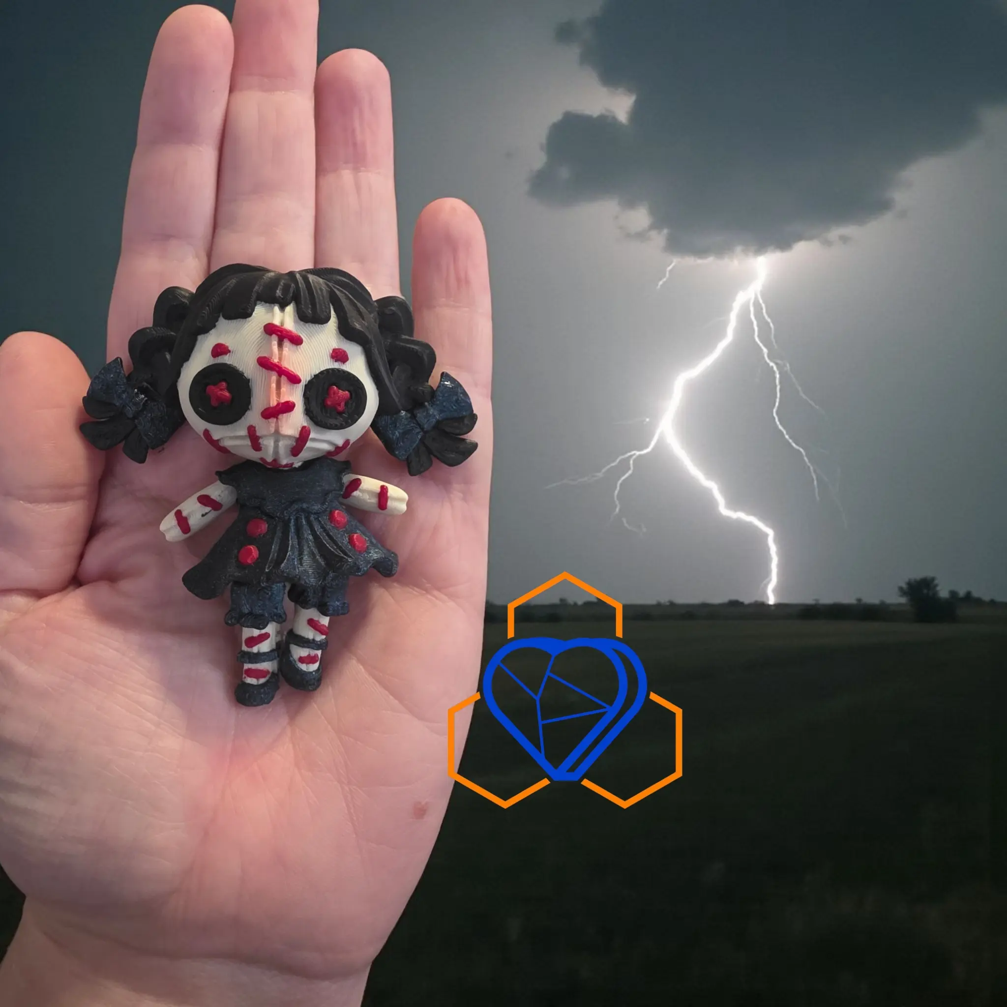 Creepy Doll Keychain